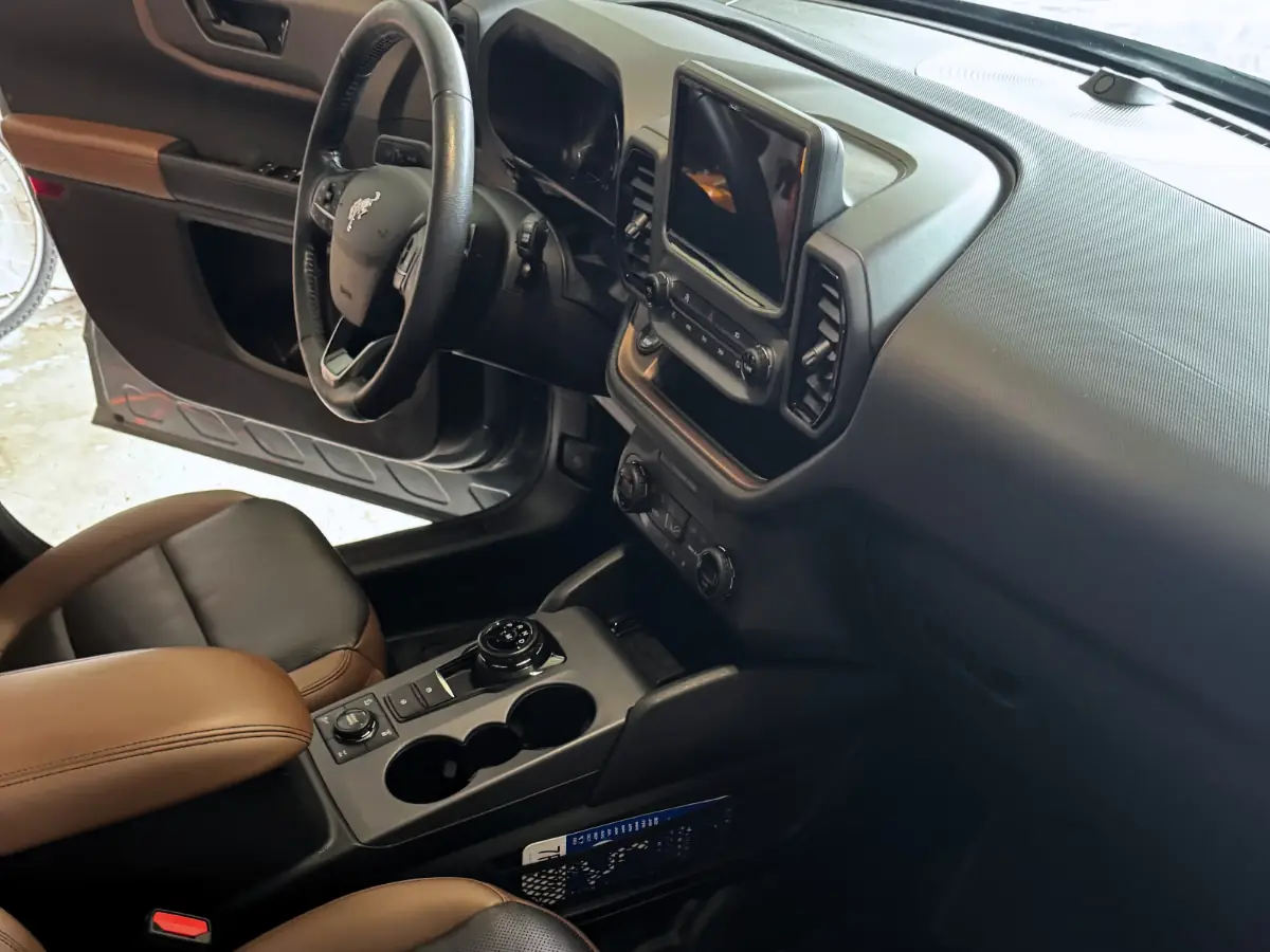 Professionally detailed Bronco Sport leather interior