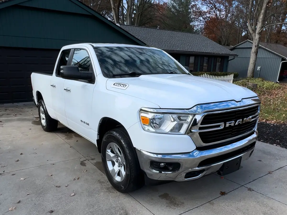 White RAM truck after professional exterior detailing service